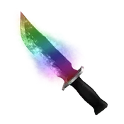 Rainbow Flaming Knife